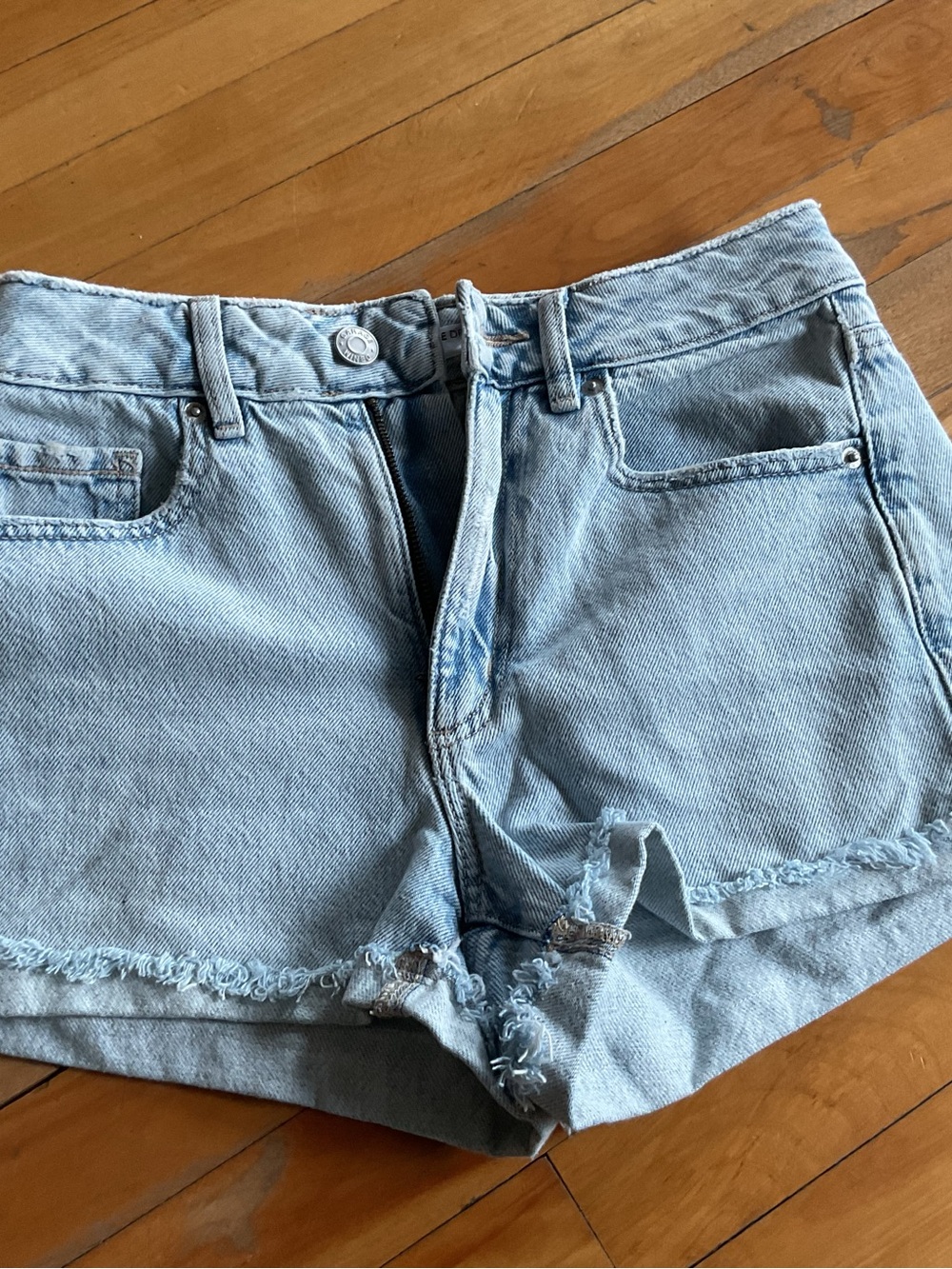 Garage Light Wash mom Shorts